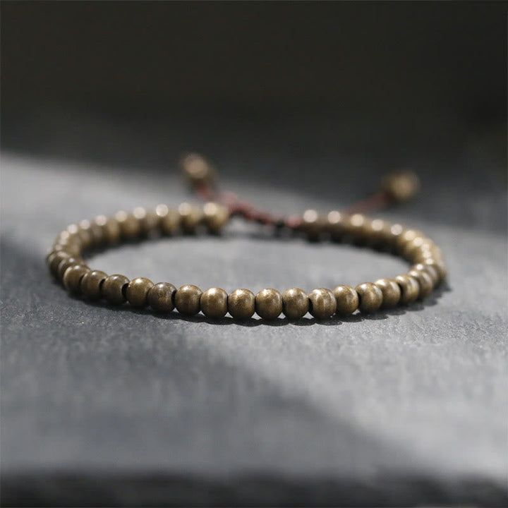 BWOOOH Copper Brass Beads Balance Wealth Simple Bracelet