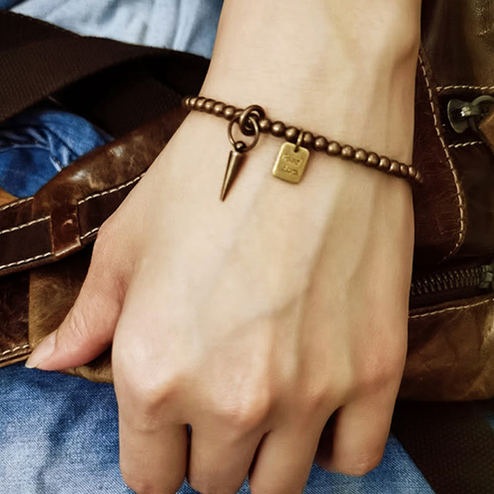 BWOOOH Vintage Copper Brass Beads Fortune Balance Bracelet