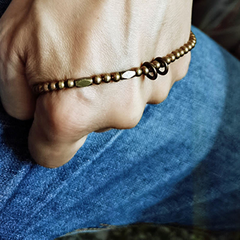 BWOOOH "Wishing You Balance and Strength" Brass Bracelet 