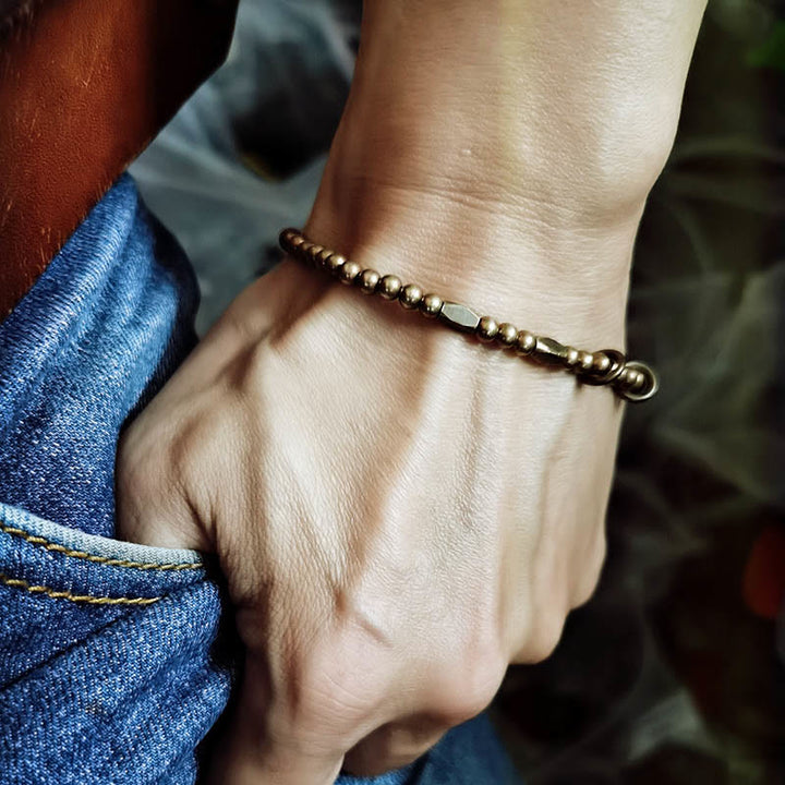 BWOOOH "Wishing You Balance and Strength" Brass Bracelet 