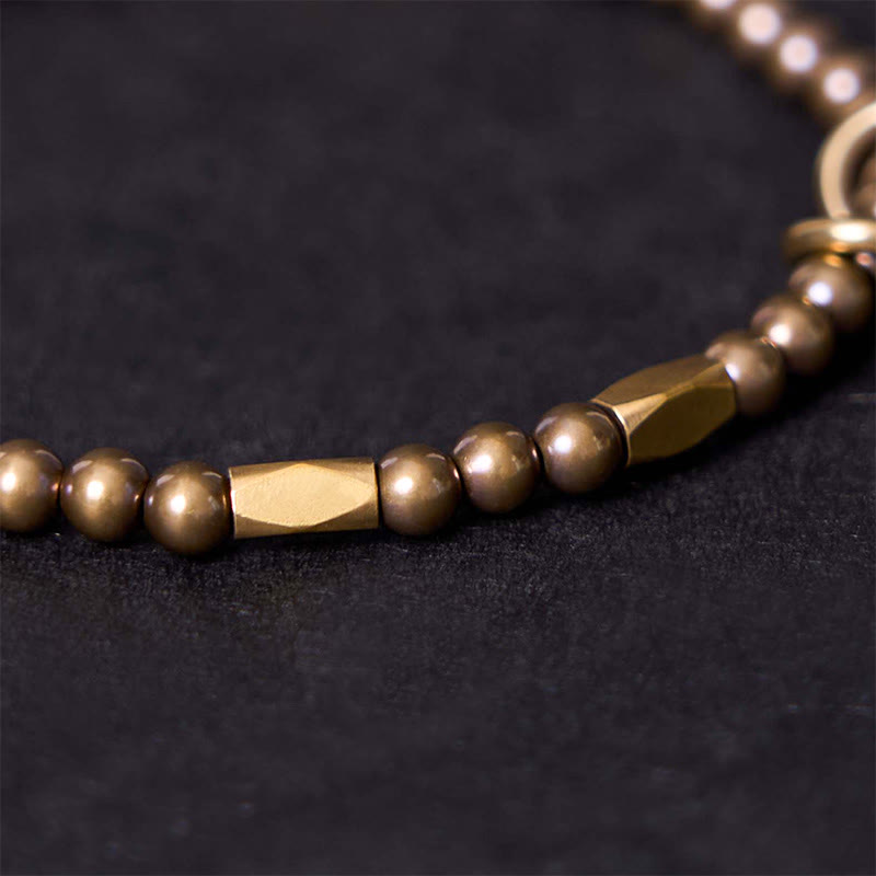 BWOOOH "Wishing You Balance and Strength" Brass Bracelet 