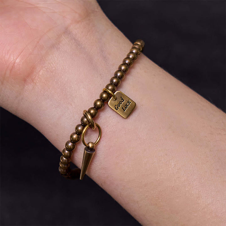BWOOOH Vintage Copper Brass Beads Fortune Balance Bracelet