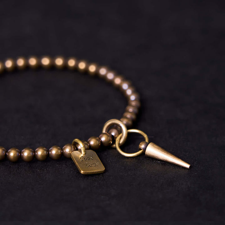 BWOOOH Vintage Copper Brass Beads Fortune Balance Bracelet