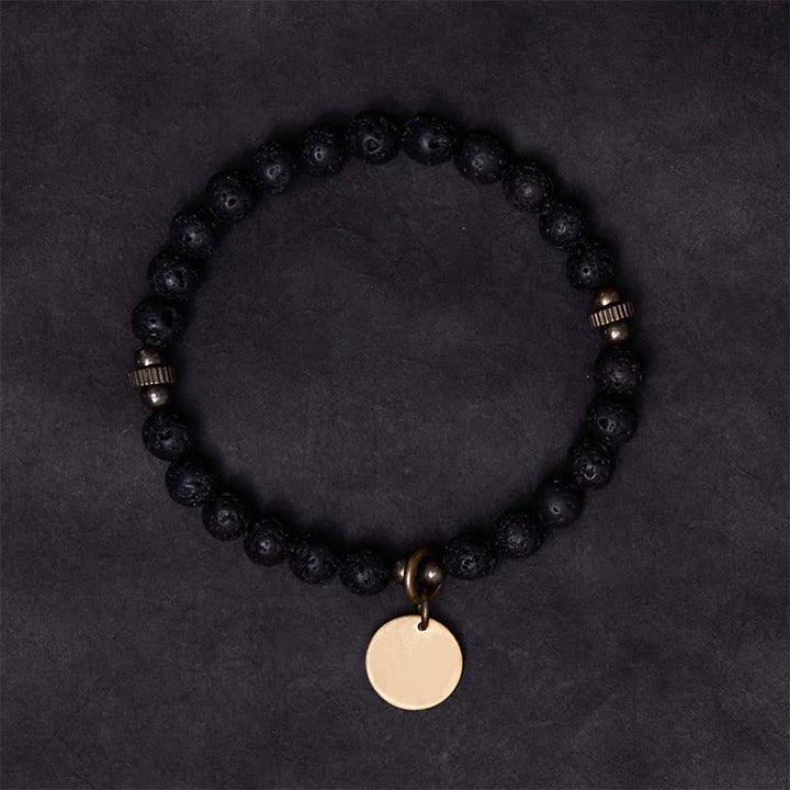 BWOOOH Natural Lava Rock Beads Calm Support Healing Bracelet
