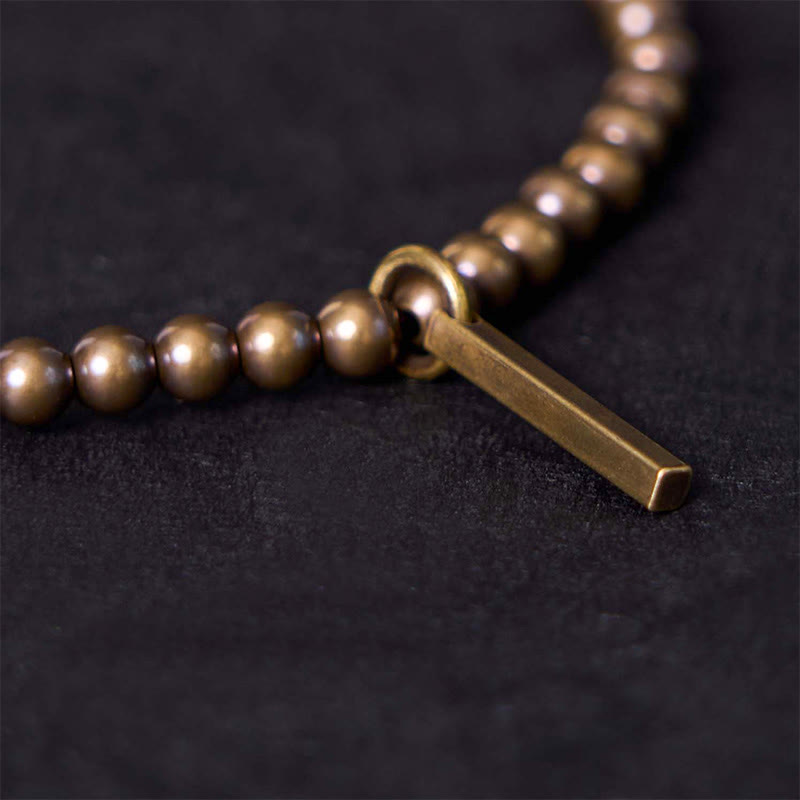 BWOOOH Pure Copper Brass Beads Self Care Healing Bracelet