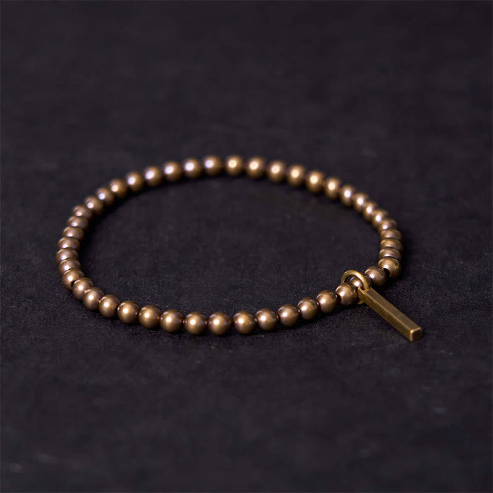 BWOOOH Pure Copper Brass Beads Self Care Healing Bracelet