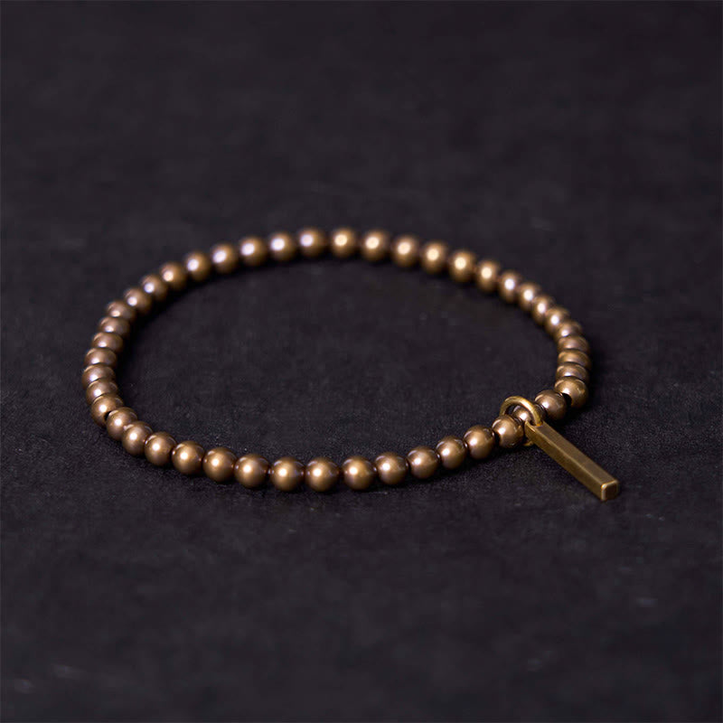 BWOOOH Pure Copper Brass Beads Self Care Healing Bracelet