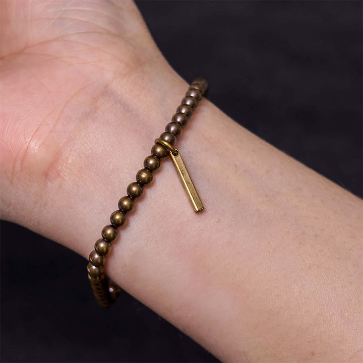 BWOOOH Pure Copper Brass Beads Self Care Healing Bracelet