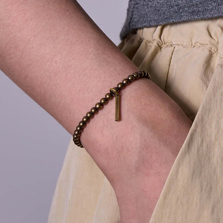 BWOOOH Pure Copper Brass Beads Self Care Healing Bracelet