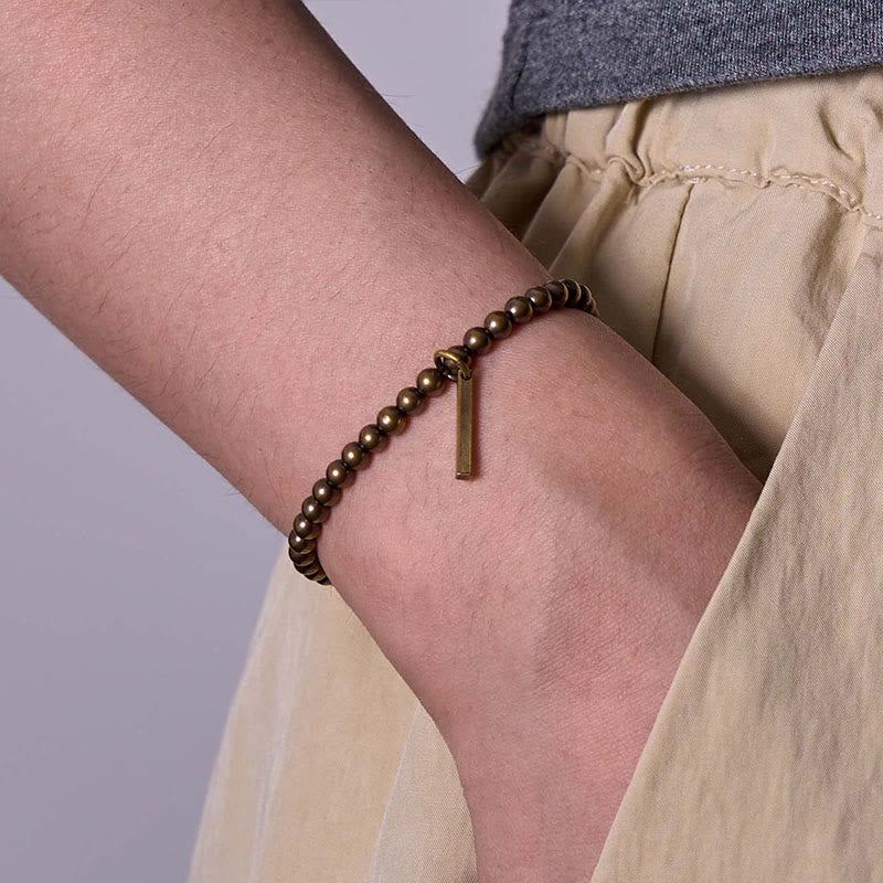 BWOOOH Pure Copper Brass Beads Self Care Healing Bracelet