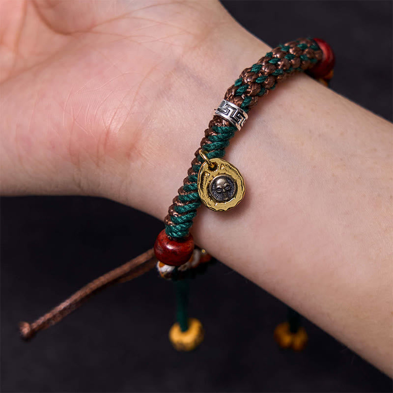 BWOOOH Tibetan Bone Beads Luck Rope Bracelet