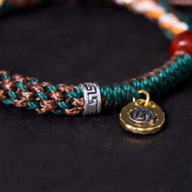 BWOOOH Tibetan Bone Beads Luck Rope Bracelet