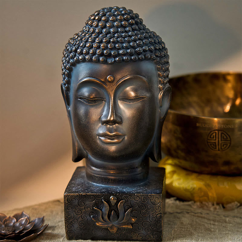 BWOOOH Tibetan Buddha Blessing Meditation Decoration | natural stone spiritual home decor