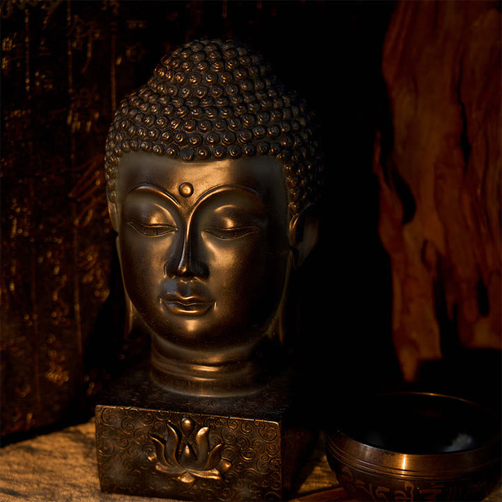 BWOOOH Tibetan Buddha Blessing Meditation Decoration | natural stone spiritual home decor