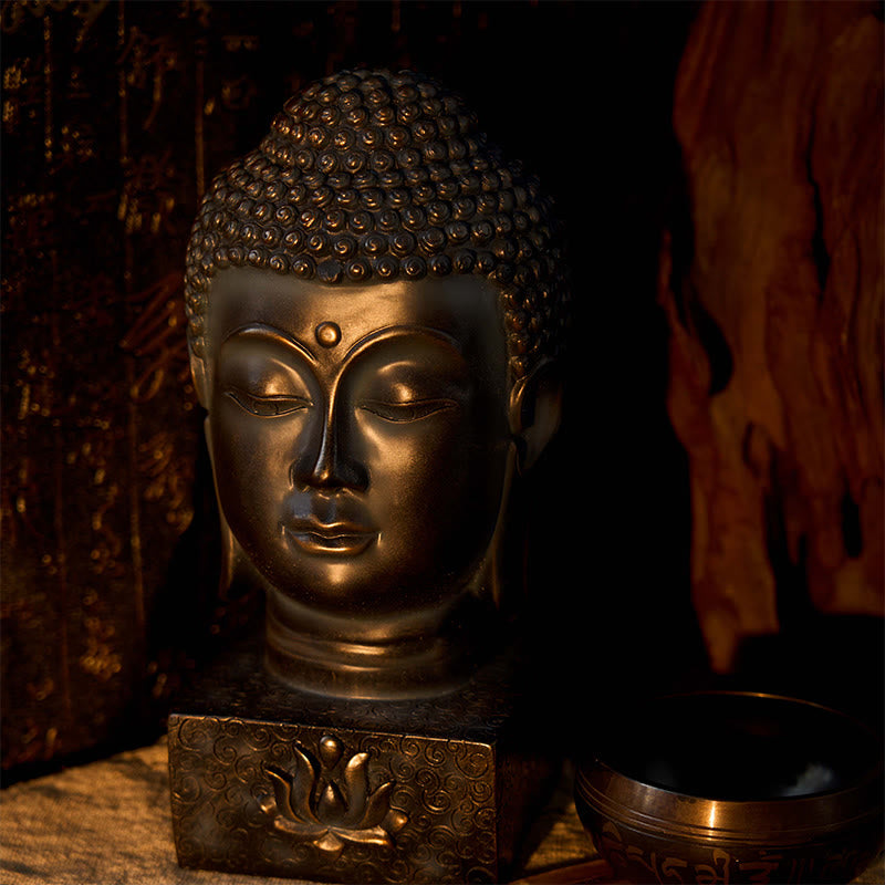 BWOOOH Tibetan Buddha Blessing Meditation Decoration | natural stone spiritual home decor
