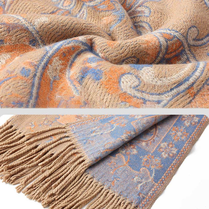 BWOOOH Tibetan Cashew Flower Tassel Shawl Fall Winter Coz
