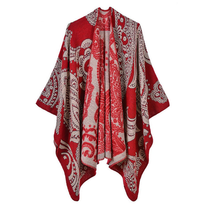 BWOOOH Tibetan Cashew Flower Shawl Fall Winter Cozy Scarf