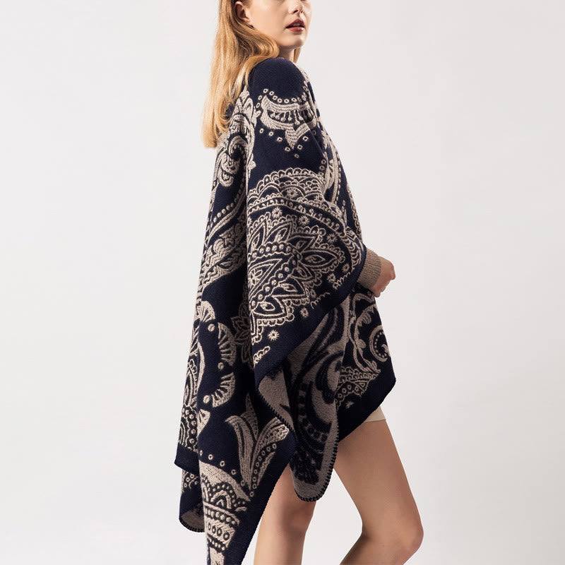 BWOOOH Tibetan Cashew Flower Shawl Fall Winter Cozy Scarf