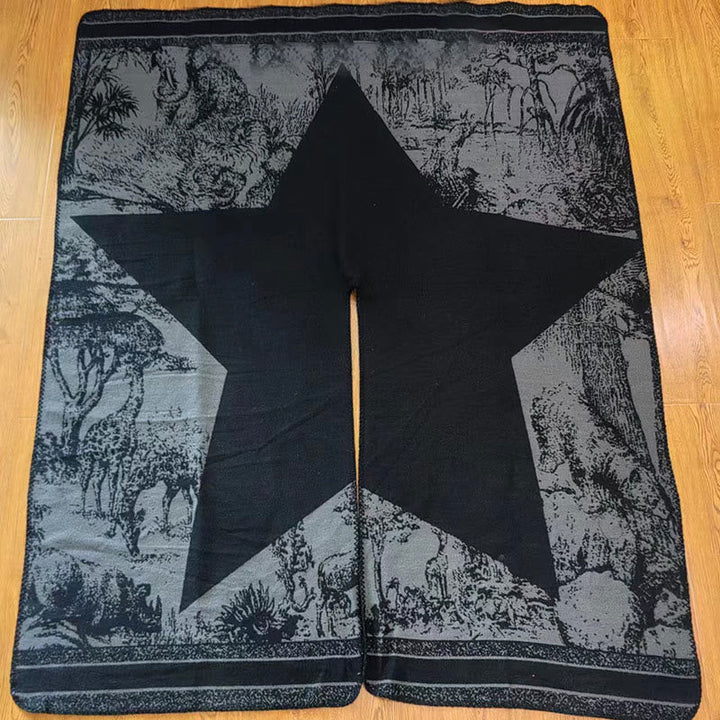 BWOOOH Black Gray Sika Deer Animal Forest Double-sided Sh