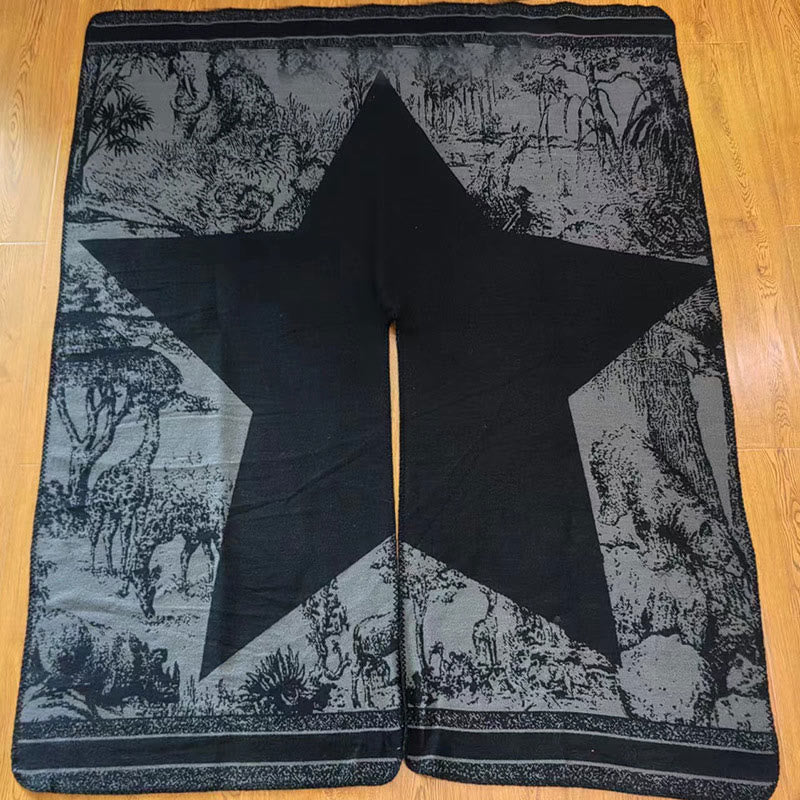 BWOOOH Black Gray Sika Deer Animal Forest Double-sided Sh