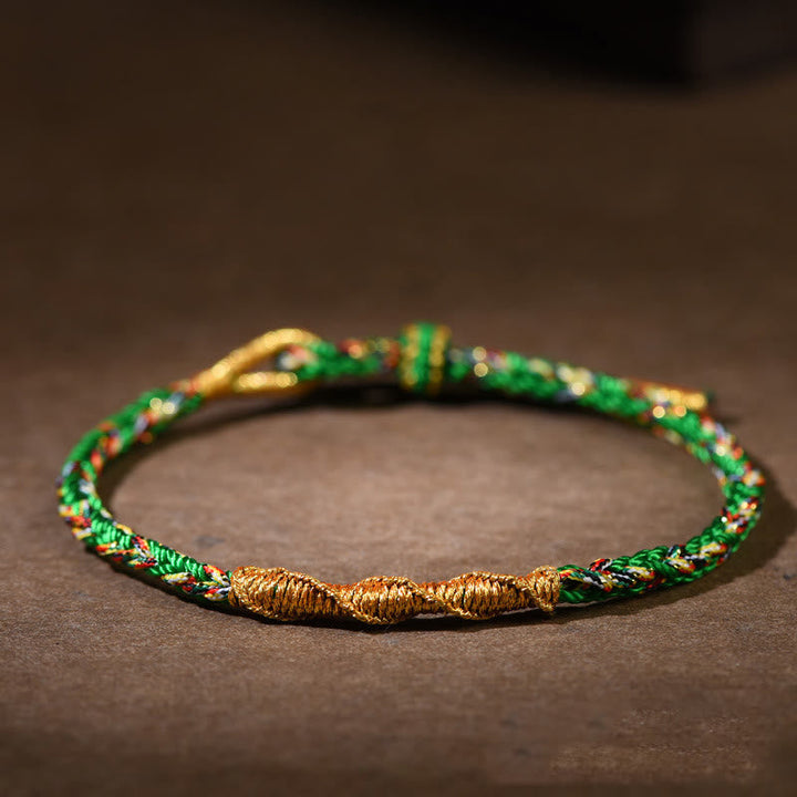 BWOOOH Handmade Chinese Zodiac Natal Buddha Luck Strength Braided Rope Bracelet