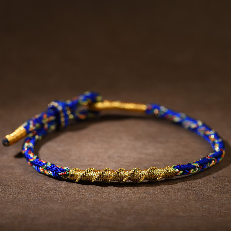 BWOOOH Handmade Chinese Zodiac Natal Buddha Luck Strength Braided Rope Bracelet