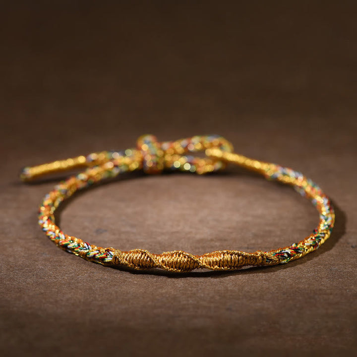 BWOOOH Handmade Chinese Zodiac Natal Buddha Luck Strength Braided Rope Bracelet