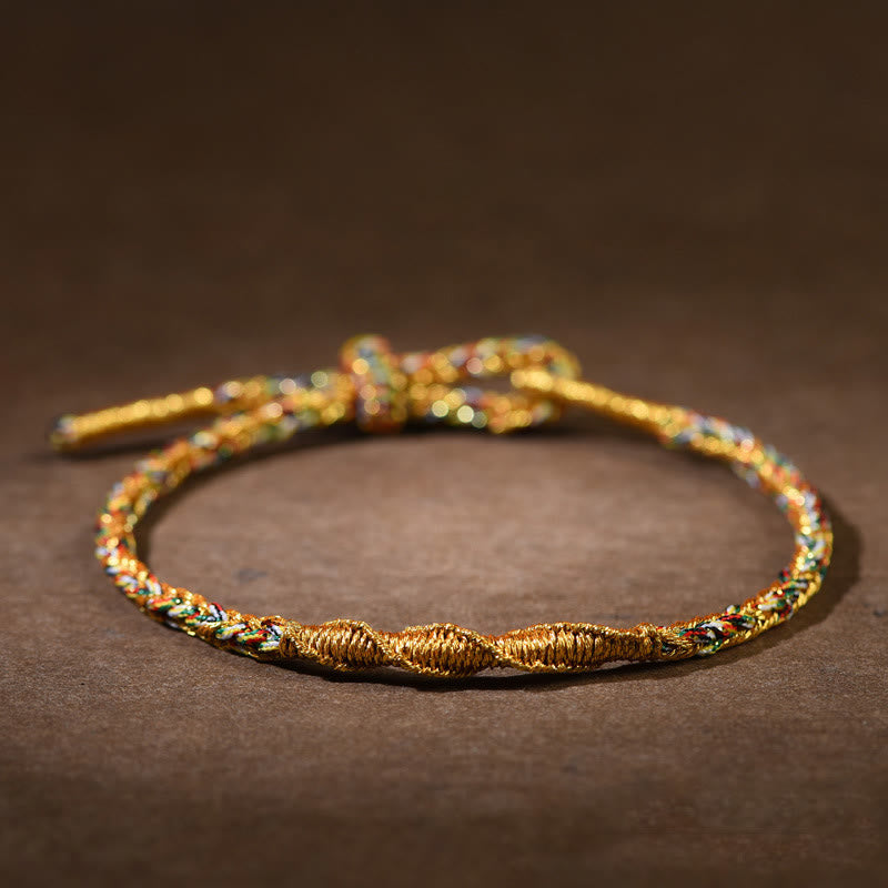 BWOOOH Handmade Chinese Zodiac Natal Buddha Luck Strength Braided Rope Bracelet