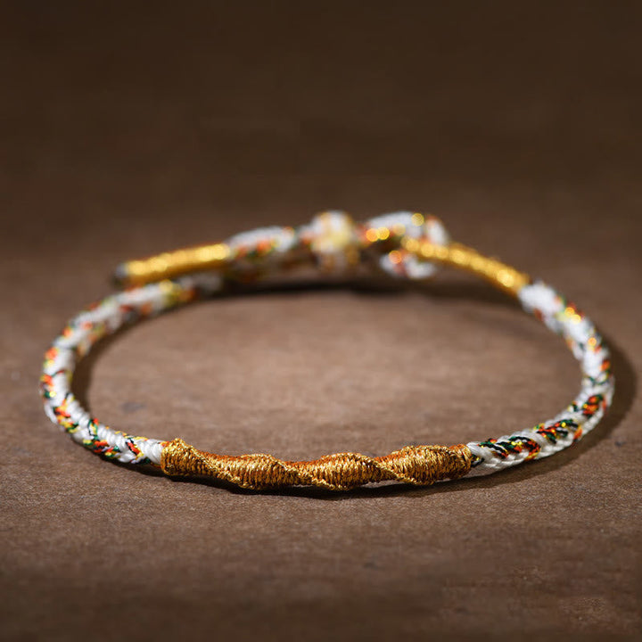 BWOOOH Handmade Chinese Zodiac Natal Buddha Luck Strength Braided Rope Bracelet