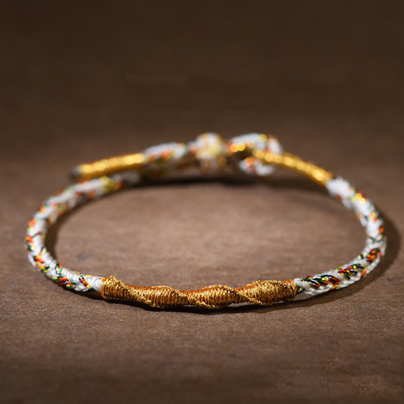 BWOOOH Handmade Chinese Zodiac Natal Buddha Luck Strength Braided Rope Bracelet