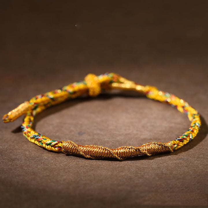 BWOOOH Handmade Chinese Zodiac Natal Buddha Luck Strength Braided Rope Bracelet