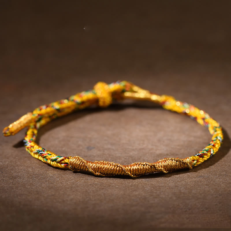 BWOOOH Handmade Chinese Zodiac Natal Buddha Luck Strength Braided Rope Bracelet