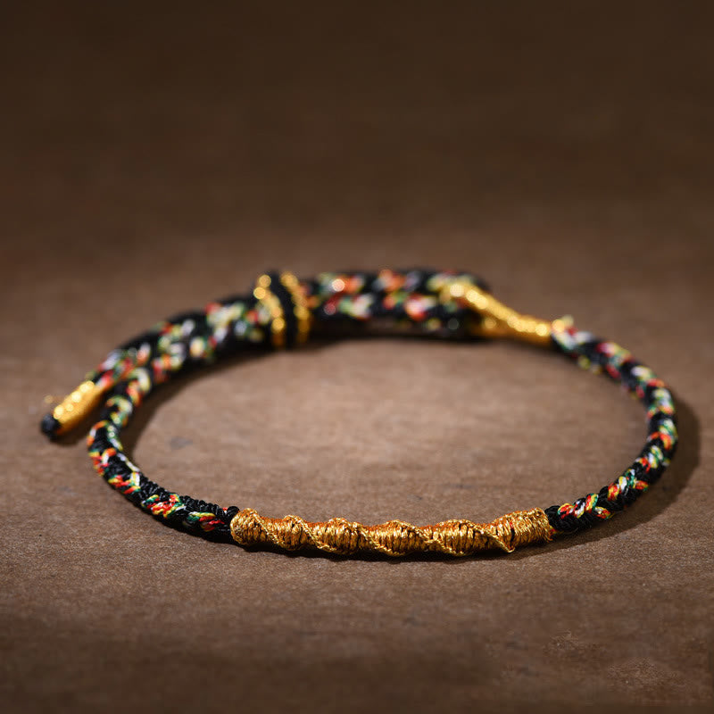 BWOOOH Handmade Chinese Zodiac Natal Buddha Luck Strength Braided Rope Bracelet