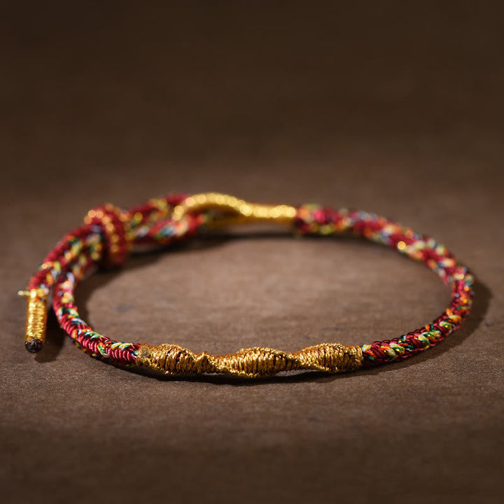 BWOOOH Handmade Chinese Zodiac Natal Buddha Luck Strength Braided Rope Bracelet