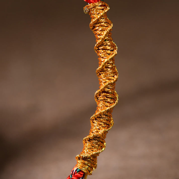 BWOOOH Handmade Chinese Zodiac Natal Buddha Luck Strength Braided Rope Bracelet
