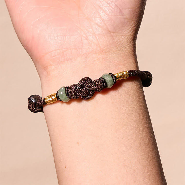 BWOOOH Red String Jade Luck Fortune Knot Braided Couple Bracelet