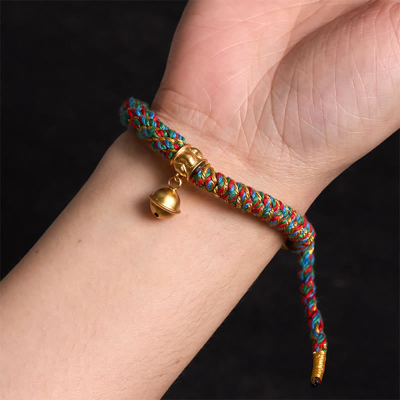 BWOOOH Tibetan Om Mani Padme Hum Carved Zakiram Goddess of Wealth Charm Amulet Bracelet
