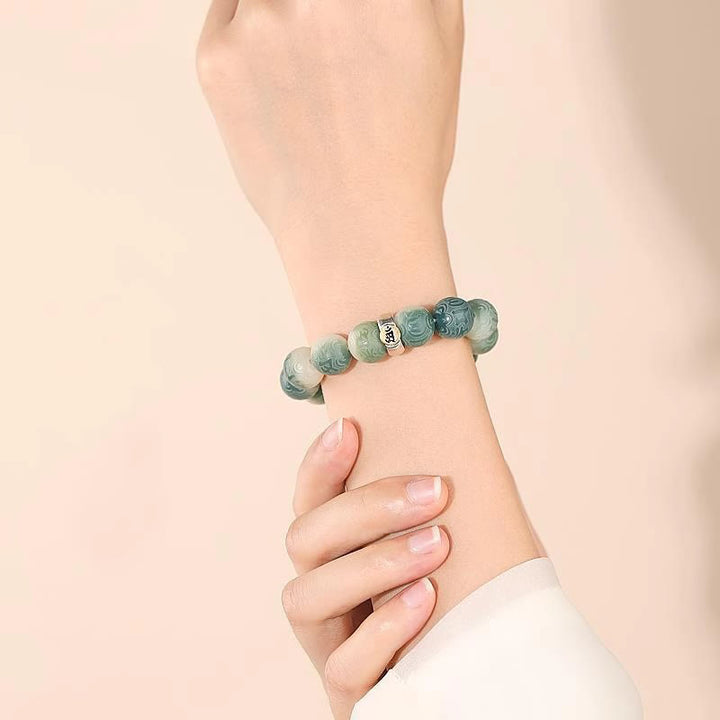 BWOOOH Chinese Zodiac Natal Buddha Bodhi Seed Om Mani Padme Hum Engraved Wisdom Bracelet
