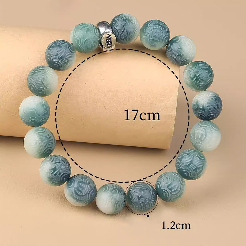 BWOOOH Chinese Zodiac Natal Buddha Bodhi Seed Om Mani Padme Hum Engraved Wisdom Bracelet