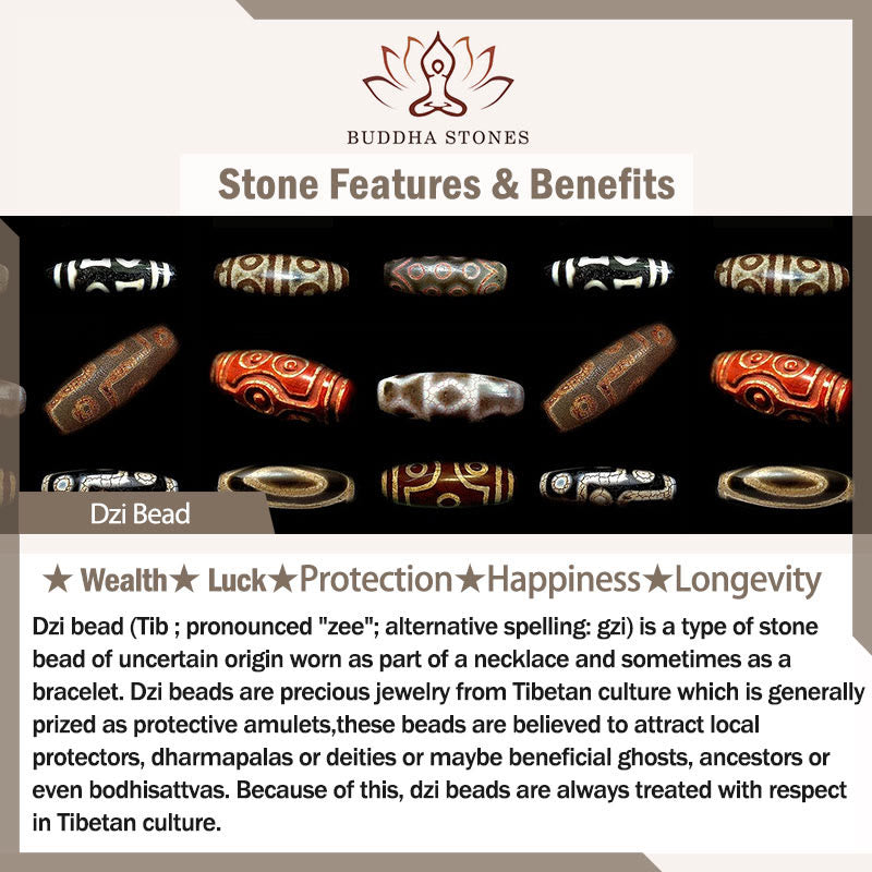 BWOOOH Ebony Wood Green Sandalwood Copper Brass Dzi Bead Black Onyx Calm Double Wrap Bracelet