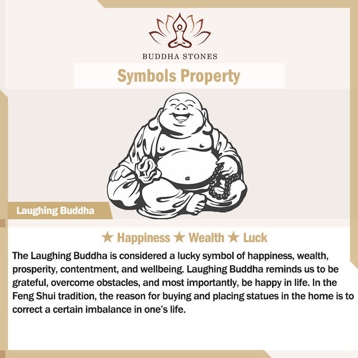 BWOOOH Rainbow Obsidian Laughing Buddha Positive Transformation Bracelet