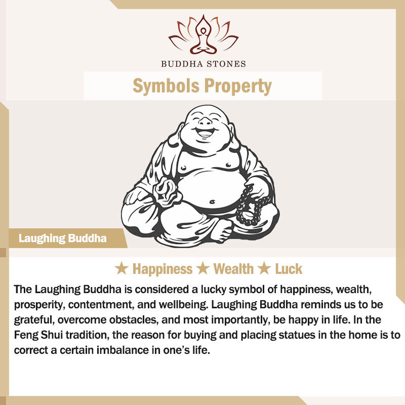 BWOOOH Rainbow Obsidian Laughing Buddha Positive Transformation Bracelet