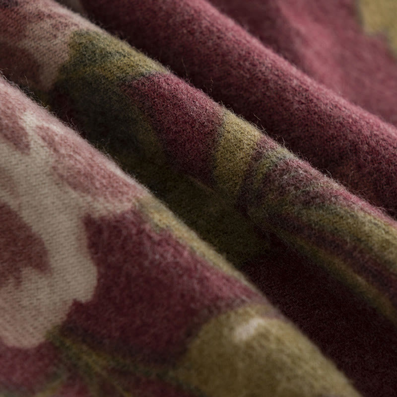 BWOOOH Tibetan Shawl Garden Rose Fall Winter Cozy Travel 