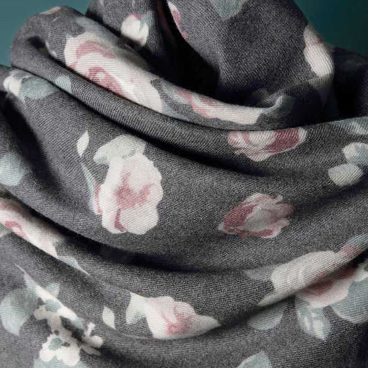 BWOOOH Tibetan Shawl Garden Rose Fall Winter Cozy Travel 