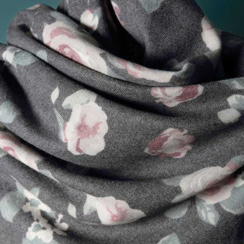 BWOOOH Tibetan Shawl Garden Rose Fall Winter Cozy Travel 