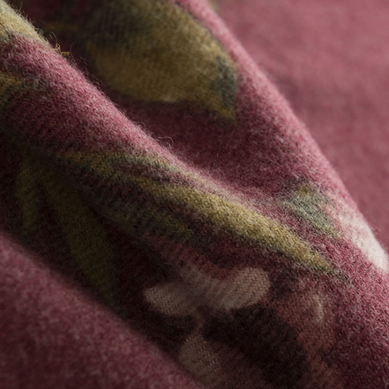 BWOOOH Tibetan Shawl Garden Rose Fall Winter Cozy Travel 