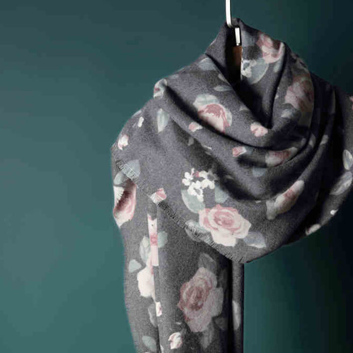 BWOOOH Tibetan Shawl Garden Rose Fall Winter Cozy Travel 