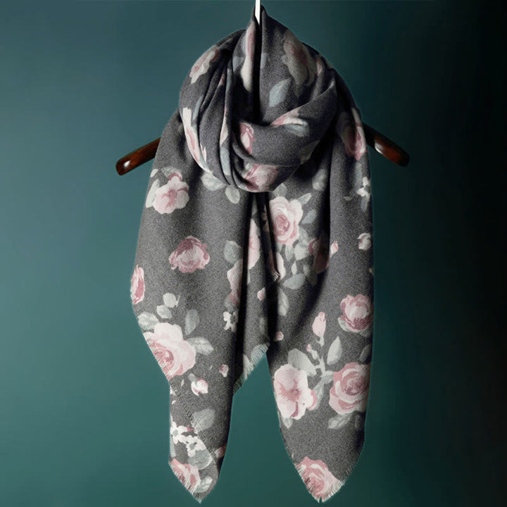 BWOOOH Tibetan Shawl Garden Rose Fall Winter Cozy Travel 