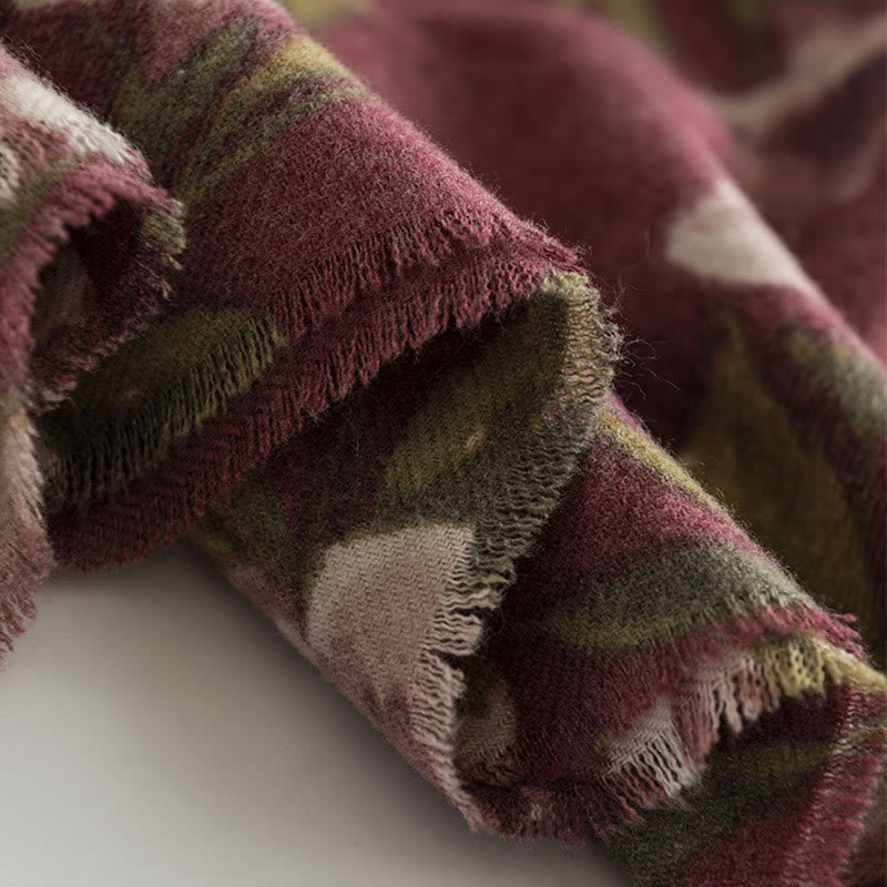 BWOOOH Tibetan Shawl Garden Rose Fall Winter Cozy Travel 