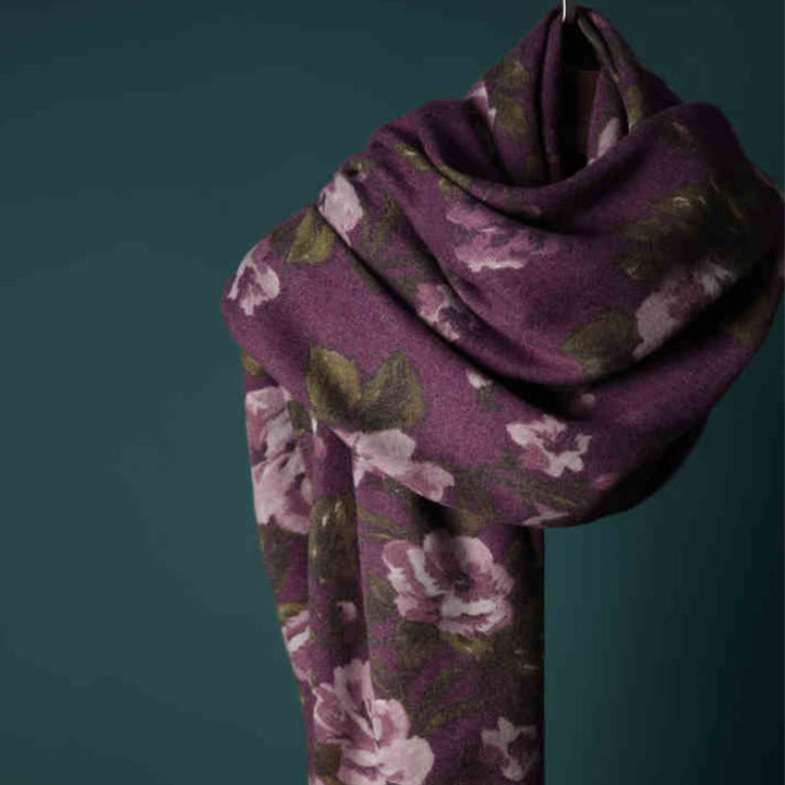 BWOOOH Tibetan Shawl Garden Rose Fall Winter Cozy Travel 